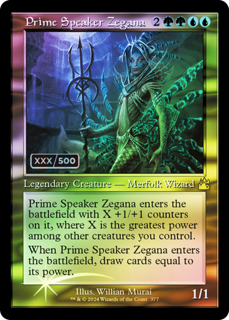 Prime Speaker Zegana (RVR-377Z) - Ravnica Remastered Foil - Premium MTG Single from Wizards of the Coast - Just $92.51! Shop now at Game Crave Tournament Store