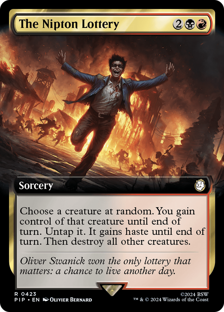 The Nipton Lottery (PIP-423) - Fallout: (Extended Art) - Premium MTG Single from Wizards of the Coast - Just $0.25! Shop now at Game Crave Tournament Store
