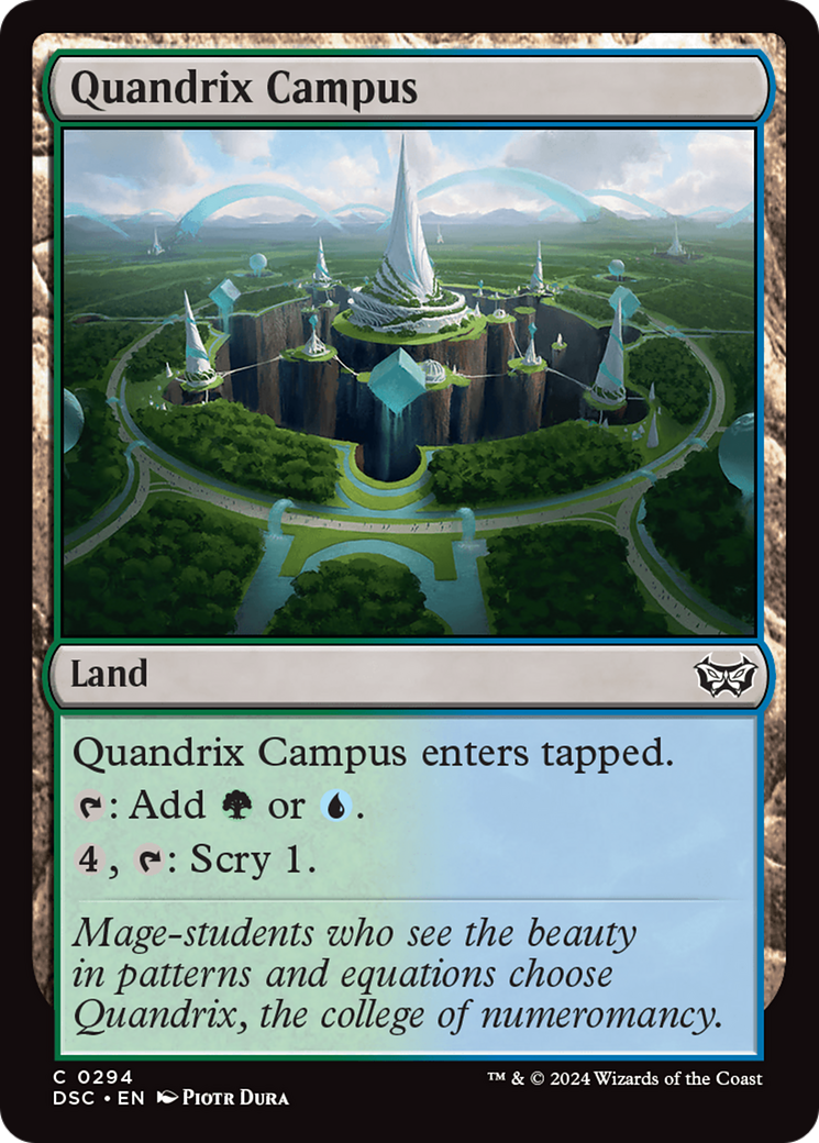 Quandrix Campus (DSC-294) - Duskmourn: House of Horror Commander - Premium MTG Single from Wizards of the Coast - Just $0.25! Shop now at Game Crave Tournament Store