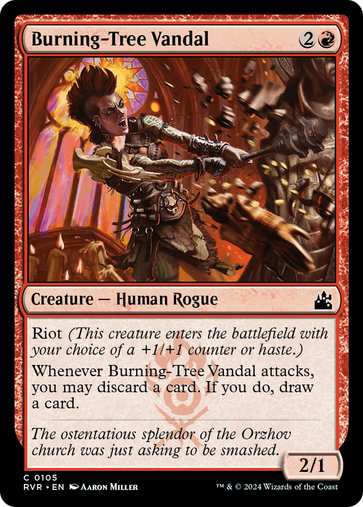 Burning-Tree Vandal (RVR-105) - Ravnica Remastered Foil - Premium MTG Single from Wizards of the Coast - Just $0.25! Shop now at Game Crave Tournament Store
