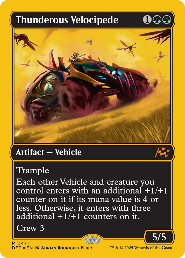 Thunderous Velocipede (First-Place Foil) (DFT-471) - Aetherdrift - Premium MTG Single from Wizards of the Coast - Just $1.17! Shop now at Game Crave Tournament Store