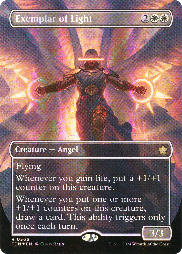 Exemplar of Light (FDN-366) - Foundations (Borderless) Foil - Premium MTG Single from Wizards of the Coast - Just $20.01! Shop now at Game Crave Tournament Store
