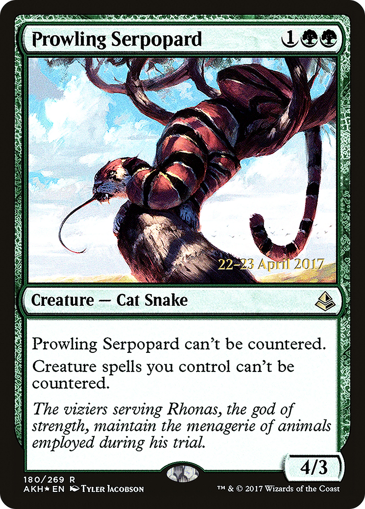Prowling Serpopard (PAKH-180S) - Amonkhet Promos Foil