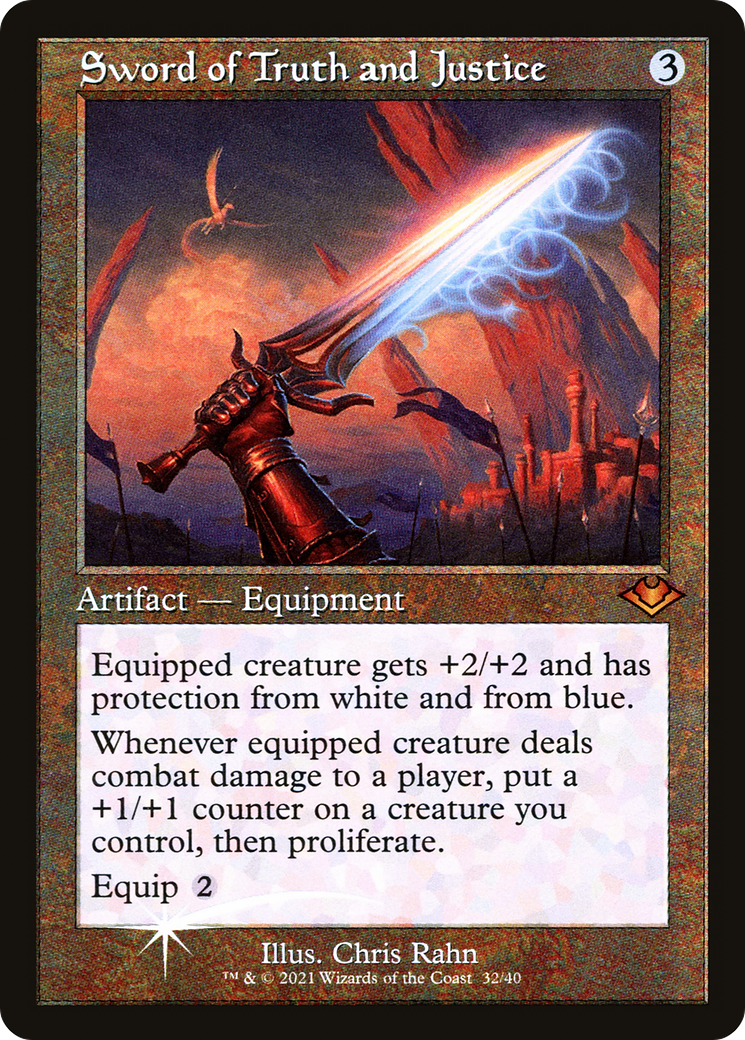 Sword of Truth and Justice (H1R-032) - Modern Horizons 1 Timeshifts Foil