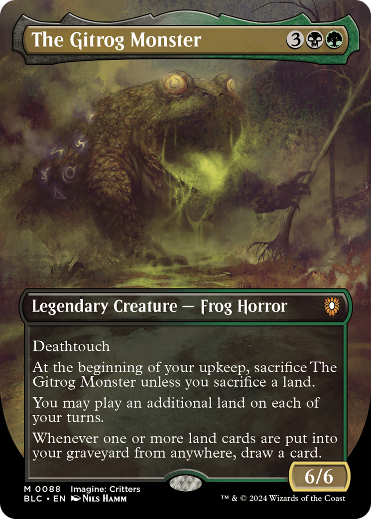 The Gitrog Monster (BLC-088) - Bloomburrow Commander (Borderless) Foil - Premium MTG Single from Wizards of the Coast - Just $8.58! Shop now at Game Crave Tournament Store
