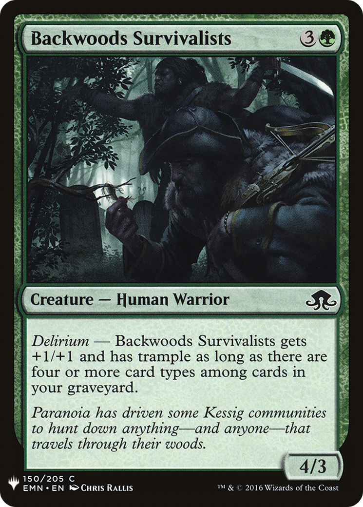 Backwoods Survivalists (MB1-1128) - Mystery Booster - Premium MTG Single from Wizards of the Coast - Just $0.08! Shop now at Game Crave Tournament Store