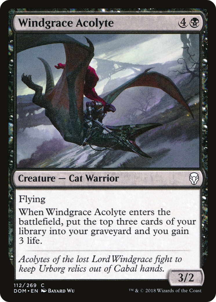 Windgrace Acolyte (DOM-112) - Dominaria Foil - Premium MTG Single from Wizards of the Coast - Just $0.08! Shop now at Game Crave Tournament Store