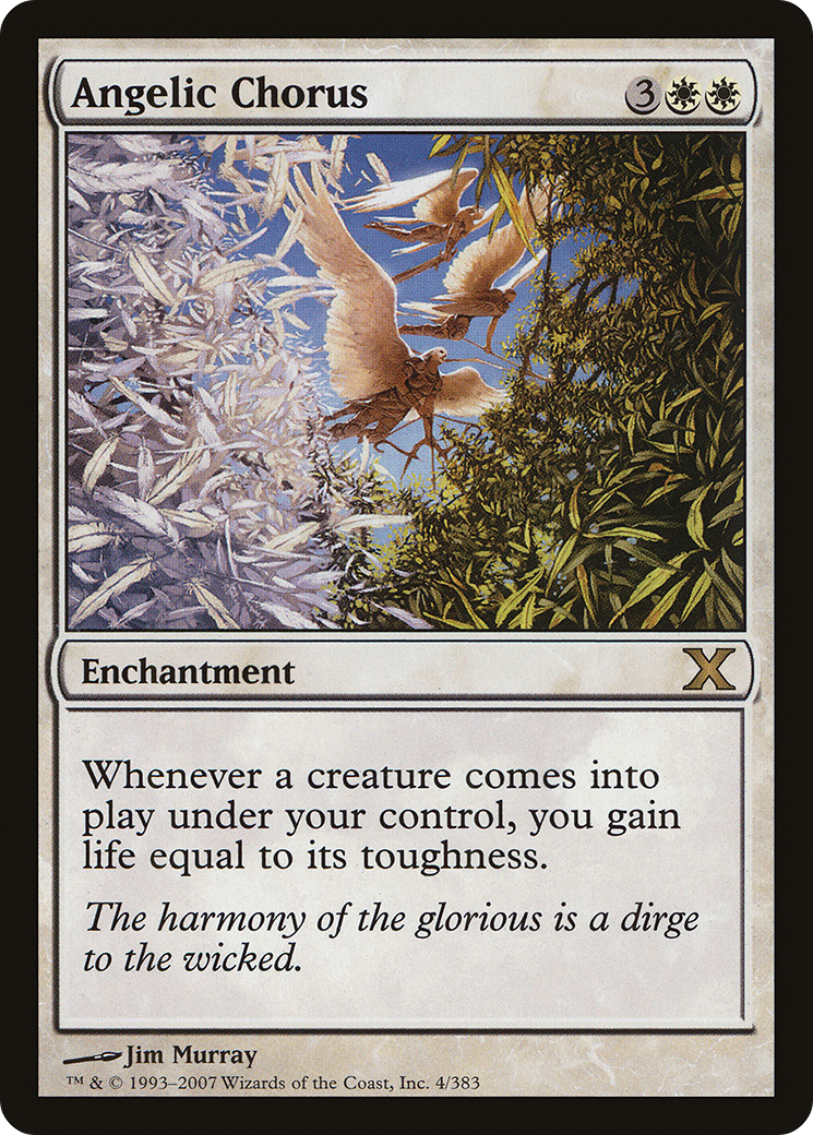 Angelic Chorus (10E-004) - Tenth Edition Foil - Premium MTG Single from Wizards of the Coast - Just $11.08! Shop now at Game Crave Tournament Store