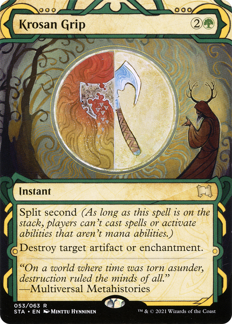 Krosan Grip (STA-053) - Strixhaven Mystical Archive: (Showcase) (Borderless) Foil - Premium MTG Single from Wizards of the Coast - Just $1.51! Shop now at Game Crave Tournament Store