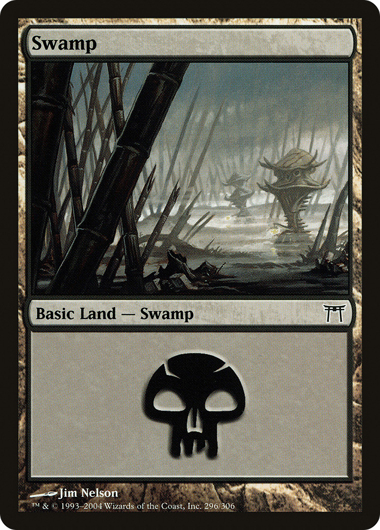 Swamp (CHK-296) - Champions of Kamigawa - Premium MTG Single from Wizards of the Coast - Just $0.27! Shop now at Game Crave Tournament Store