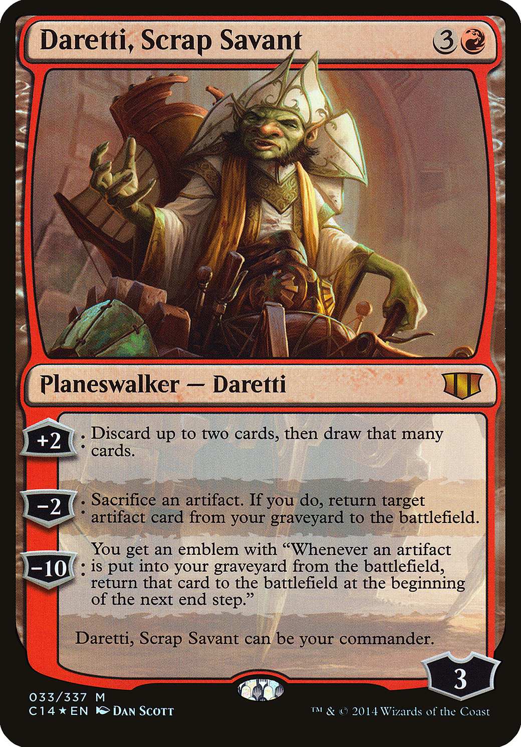 Daretti, Scrap Savant (OC14-033) - Commander 2014 Oversized Foil - Premium MTG Single from Wizards of the Coast - Just $0.88! Shop now at Game Crave Tournament Store