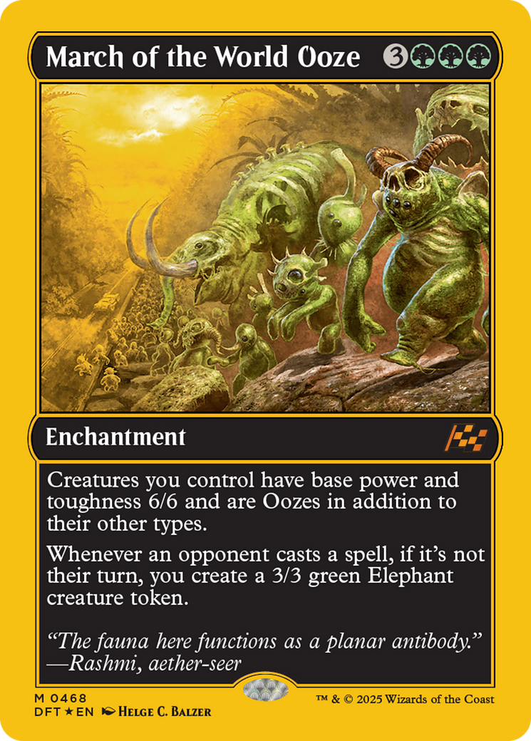 March of the World Ooze (First-Place Foil) (DFT-468) - Aetherdrift Foil - Premium MTG Single from Wizards of the Coast - Just $2.55! Shop now at Game Crave Tournament Store