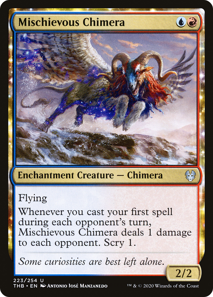 Mischievous Chimera (THB-223) - Theros Beyond Death: (nyxtouched) Foil - Premium MTG Single from Wizards of the Coast - Just $0.08! Shop now at Game Crave Tournament Store