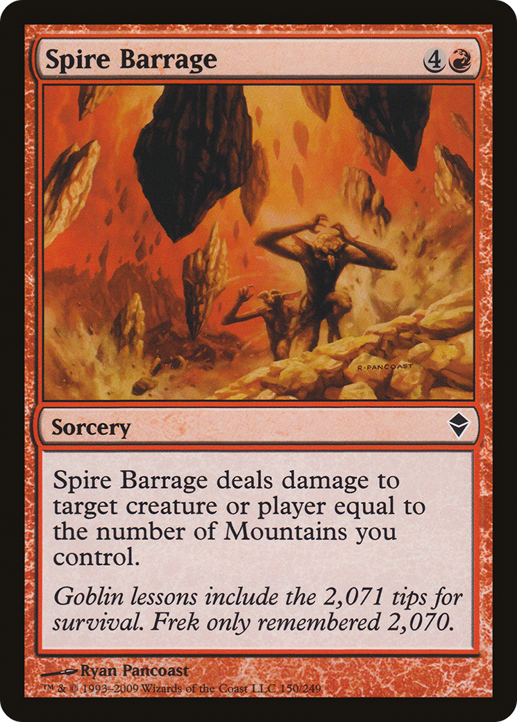 Spire Barrage (ZEN-150) - Zendikar Foil - Premium MTG Single from Wizards of the Coast - Just $0.08! Shop now at Game Crave Tournament Store