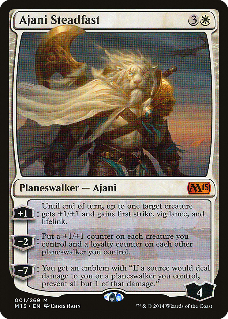 Ajani Steadfast (M15-001) - Magic 2015 Foil - Premium MTG Single from Wizards of the Coast - Just $2.37! Shop now at Game Crave Tournament Store