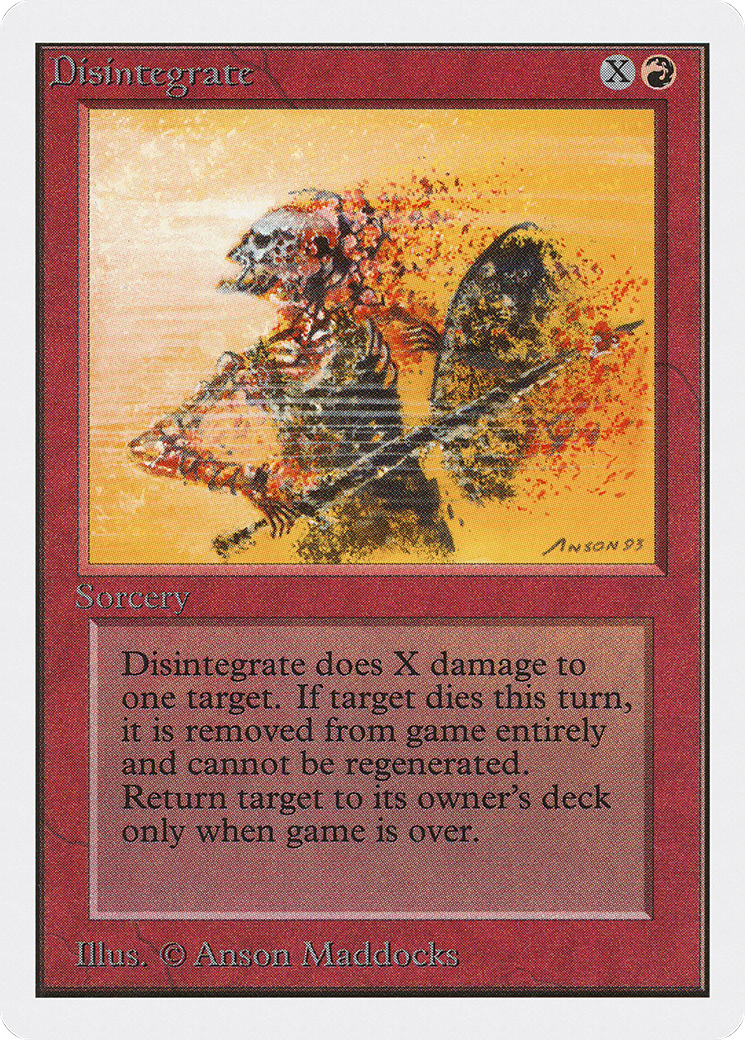 Disintegrate (2ED-141) - Unlimited Edition - Premium MTG Single from Wizards of the Coast - Just $1.38! Shop now at Game Crave Tournament Store