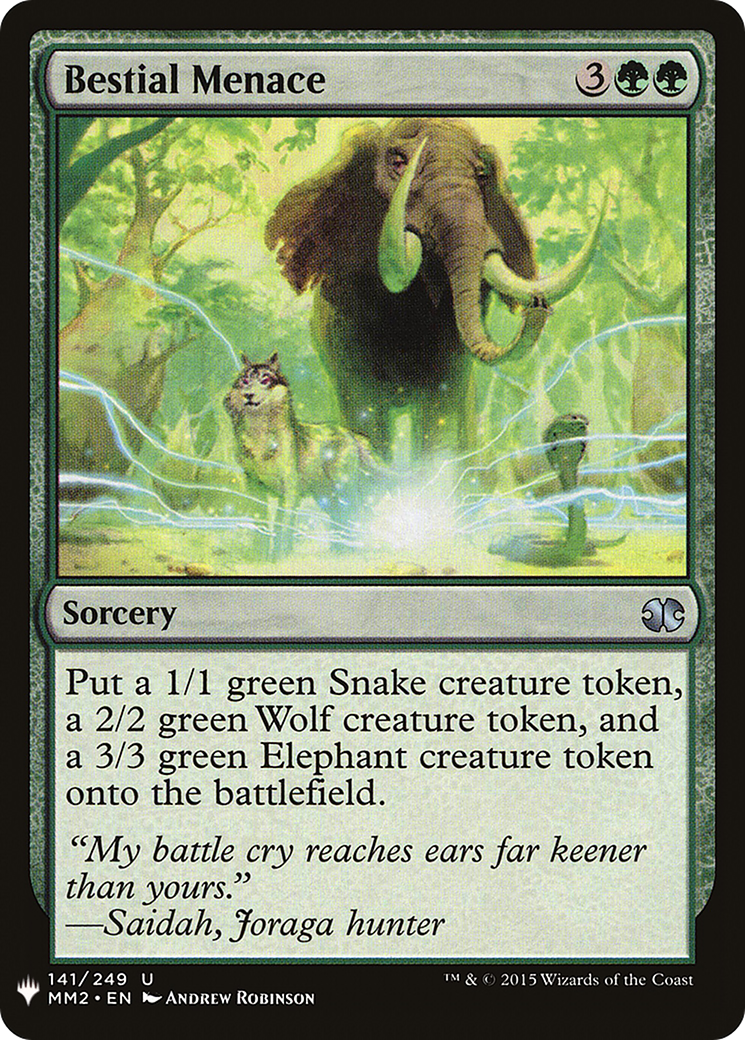 Bestial Menace (MB1-1137) - Mystery Booster - Premium MTG Single from Wizards of the Coast - Just $0.08! Shop now at Game Crave Tournament Store
