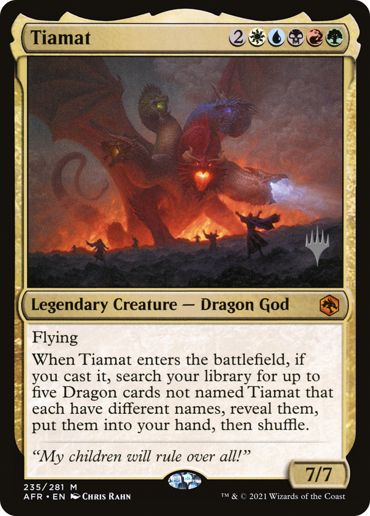 Tiamat (PAFR-235P) - Adventures in the Forgotten Realms Promos Foil - Premium MTG Single from Wizards of the Coast - Just $16.09! Shop now at Game Crave Tournament Store