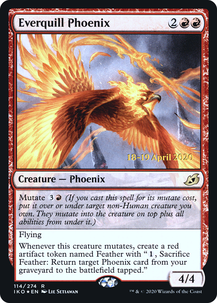 Everquill Phoenix (PIKO-114S) - Ikoria: Lair of Behemoths Promos Foil - Premium MTG Single from Wizards of the Coast - Just $0.10! Shop now at Game Crave Tournament Store