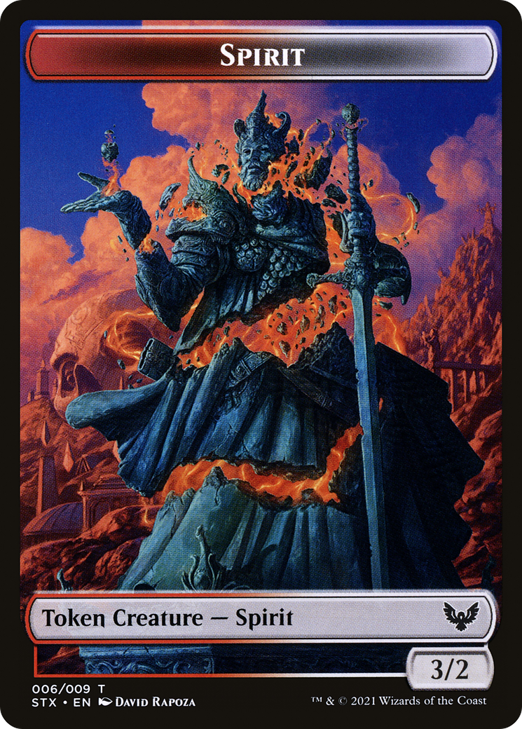 Spirit (TSTX-006) - Strixhaven: School of Mages Tokens - Premium MTG Single from Wizards of the Coast - Just $0.08! Shop now at Game Crave Tournament Store