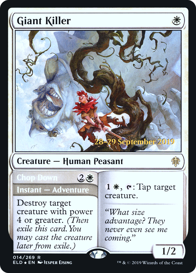 Giant Killer // Chop Down (PELD-14S) - Throne of Eldraine Promos Foil - Premium MTG Single from Wizards of the Coast - Just $0.26! Shop now at Game Crave Tournament Store