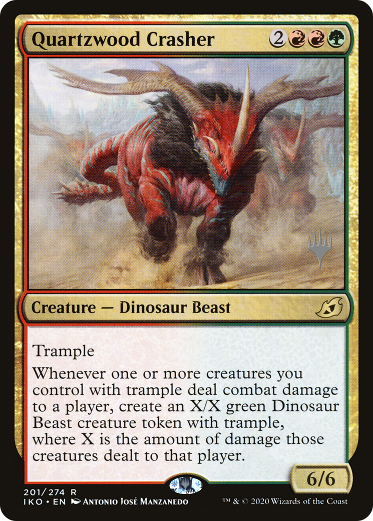 Quartzwood Crasher (PIKO-201P) - Ikoria: Lair of Behemoths Promos - Premium MTG Single from Wizards of the Coast - Just $0.50! Shop now at Game Crave Tournament Store
