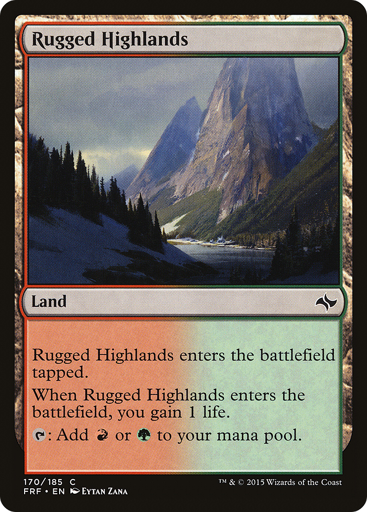 Rugged Highlands (FRF-170) - Fate Reforged - Premium MTG Single from Wizards of the Coast - Just $0.08! Shop now at Game Crave Tournament Store