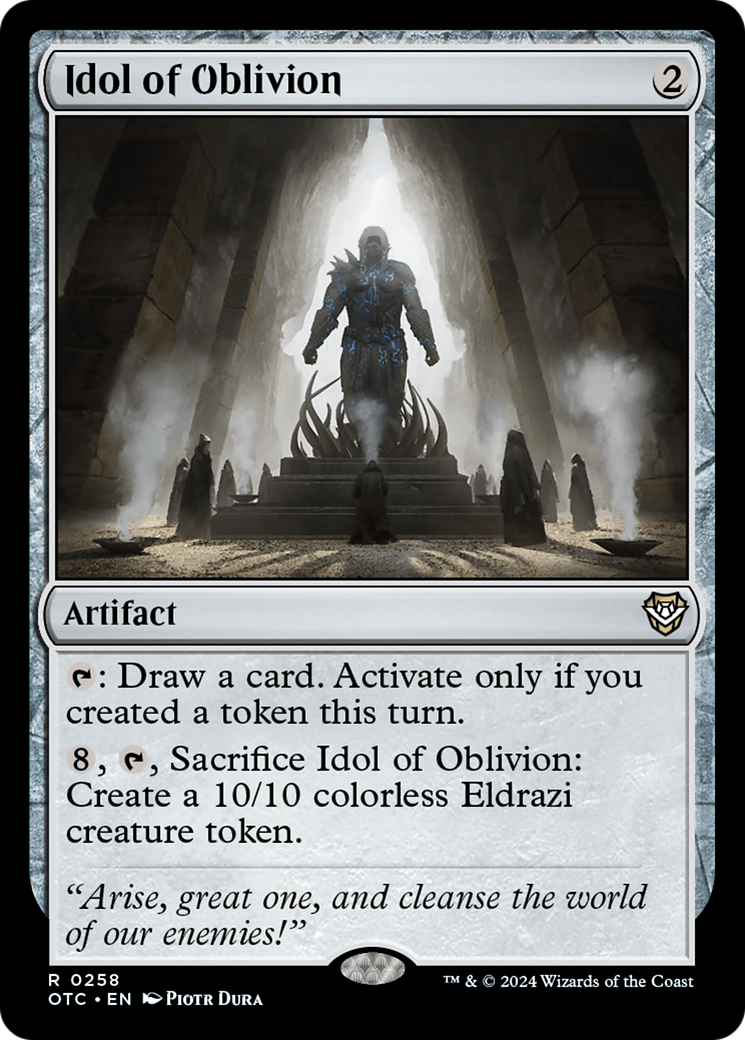 Idol of Oblivion (OTC-258) - Outlaws of Thunder Junction Commander - Premium MTG Single from Wizards of the Coast - Just $0.49! Shop now at Game Crave Tournament Store