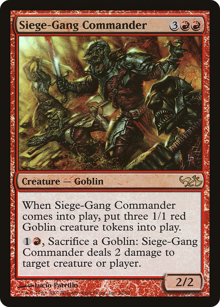 Siege-Gang Commander (DD1-032) - Duel Decks: Elves vs. Goblins Foil - Premium MTG Single from Wizards of the Coast - Just $0.11! Shop now at Game Crave Tournament Store