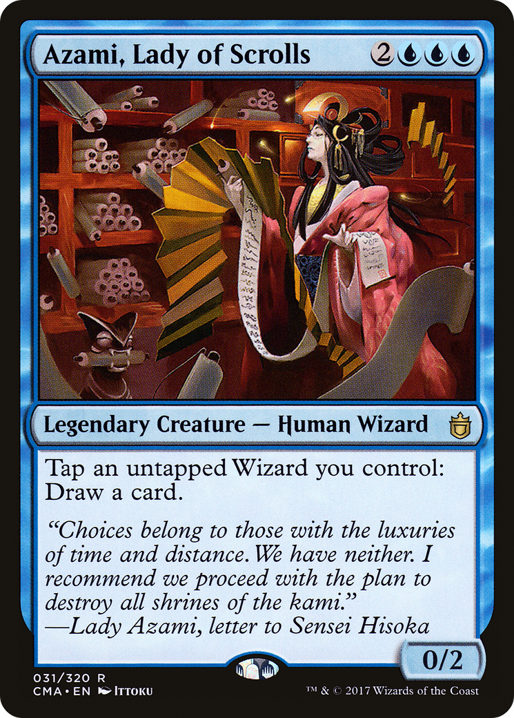 Azami, Lady of Scrolls (CMA-031) - Commander Anthology - Premium MTG Single from Wizards of the Coast - Just $0.14! Shop now at Game Crave Tournament Store