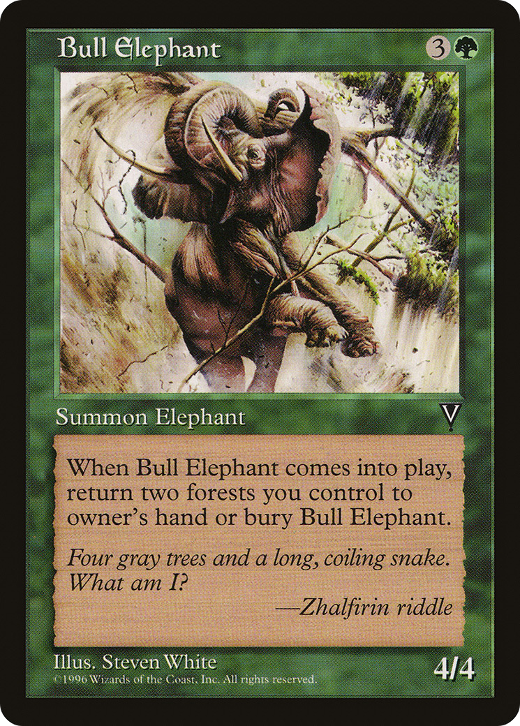 Bull Elephant (VIS-101) - Visions - Premium MTG Single from Wizards of the Coast - Just $0.08! Shop now at Game Crave Tournament Store