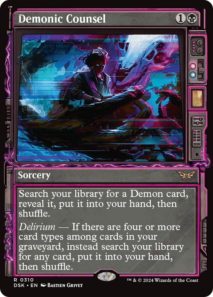 Demonic Counsel (DSK-310) - Duskmourn: House of Horror: (Showcase) - Premium MTG Single from Wizards of the Coast - Just $0.98! Shop now at Game Crave Tournament Store