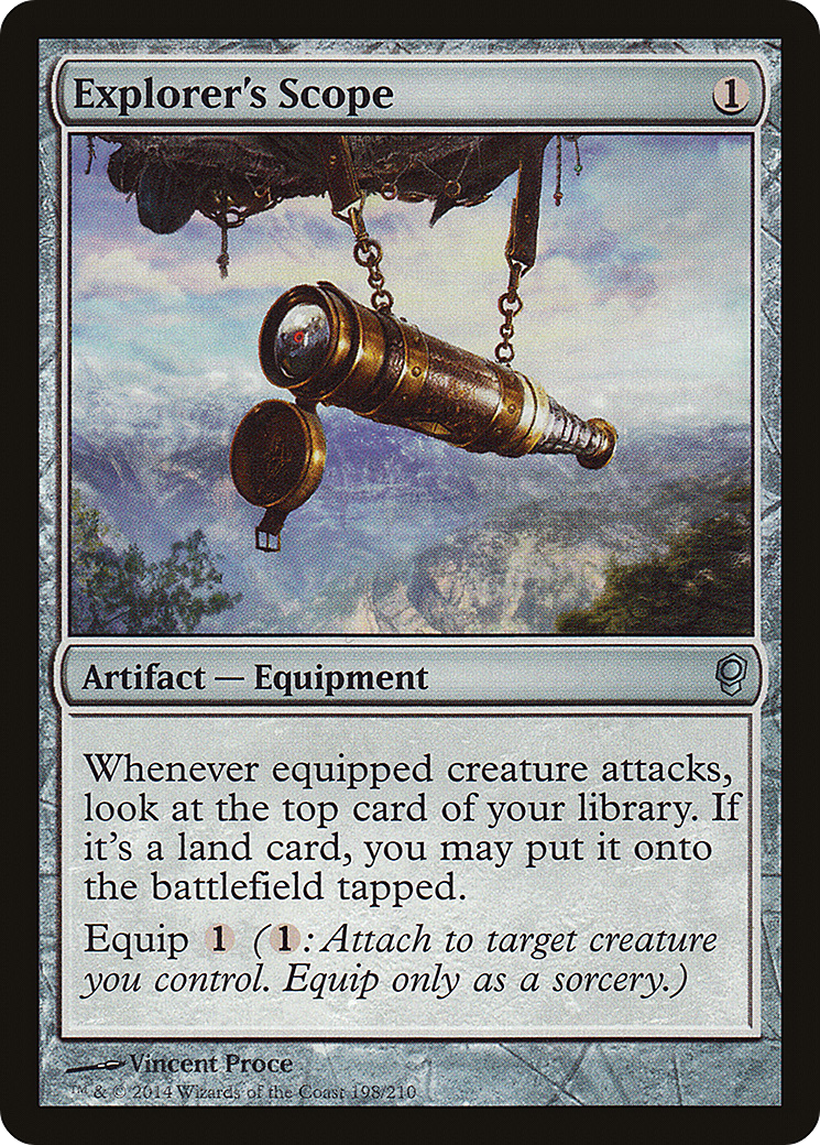 Explorer's Scope (CNS-198) - Conspiracy Foil - Premium MTG Single from Wizards of the Coast - Just $0.86! Shop now at Game Crave Tournament Store