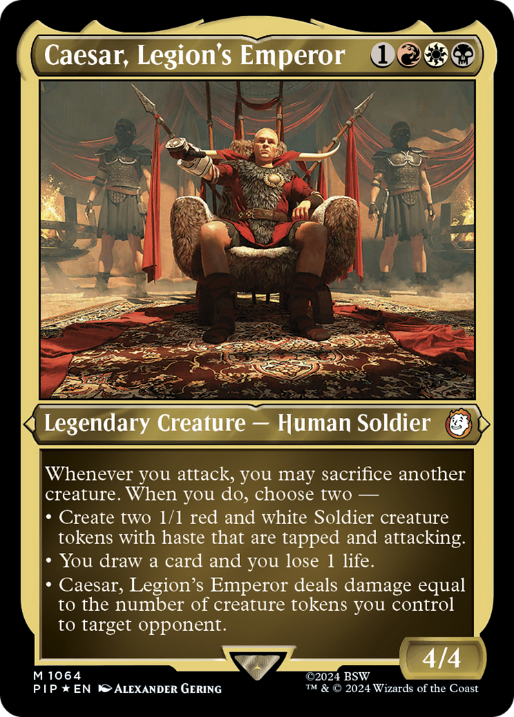 Caesar, Legion's Emperor (PIP-1064) - Fallout Foil - Premium MTG Single from Wizards of the Coast - Just $0.25! Shop now at Game Crave Tournament Store