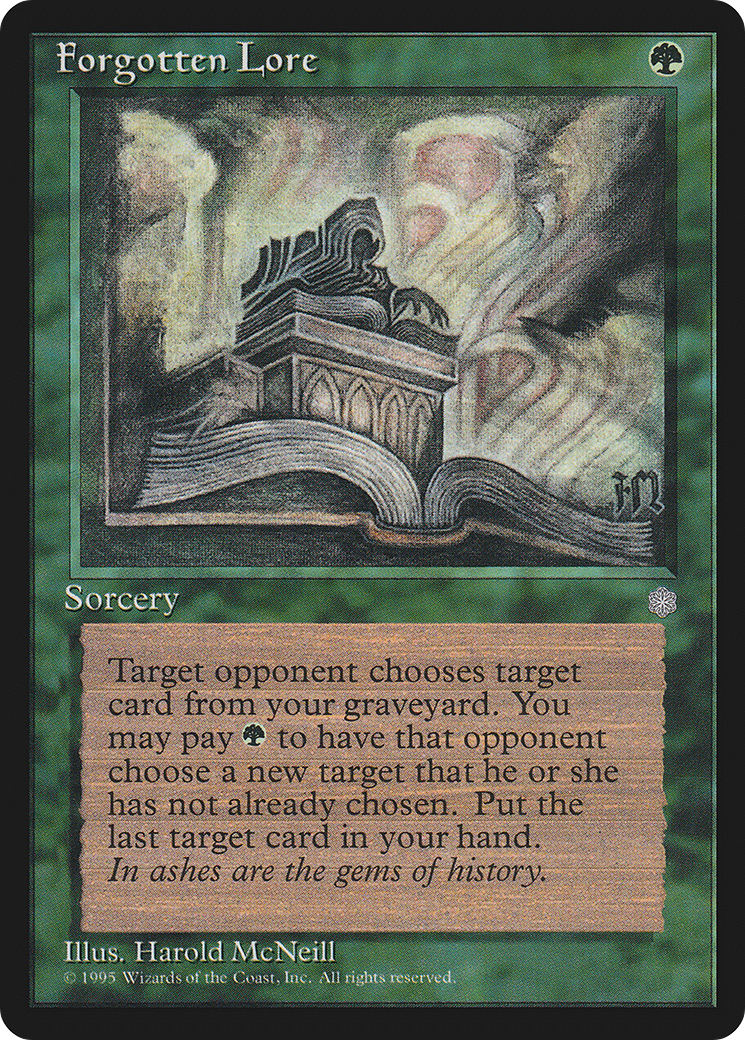 Forgotten Lore (ICE-237) - Ice Age - Premium MTG Single from Wizards of the Coast - Just $0.08! Shop now at Game Crave Tournament Store