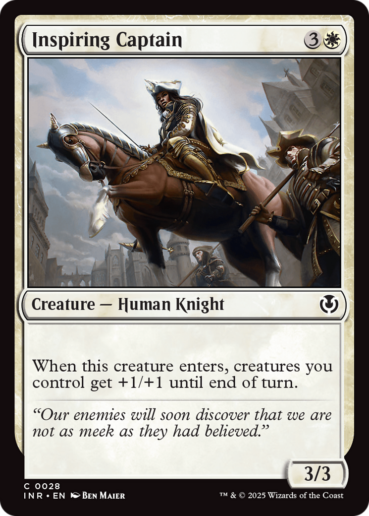 Inspiring Captain (-028) - Innistrad Remastered - Premium MTG Single from Wizards of the Coast - Just $0.25! Shop now at Game Crave Tournament Store