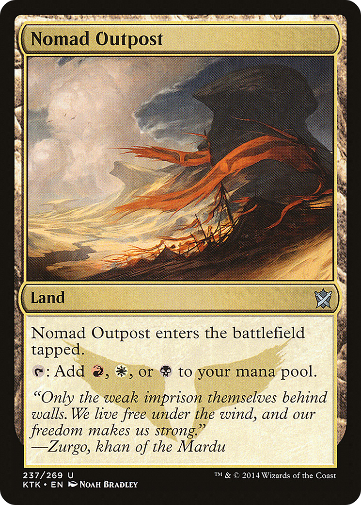 Nomad Outpost (KTK-237) - Khans of Tarkir Foil - Premium MTG Single from Wizards of the Coast - Just $0.69! Shop now at Game Crave Tournament Store