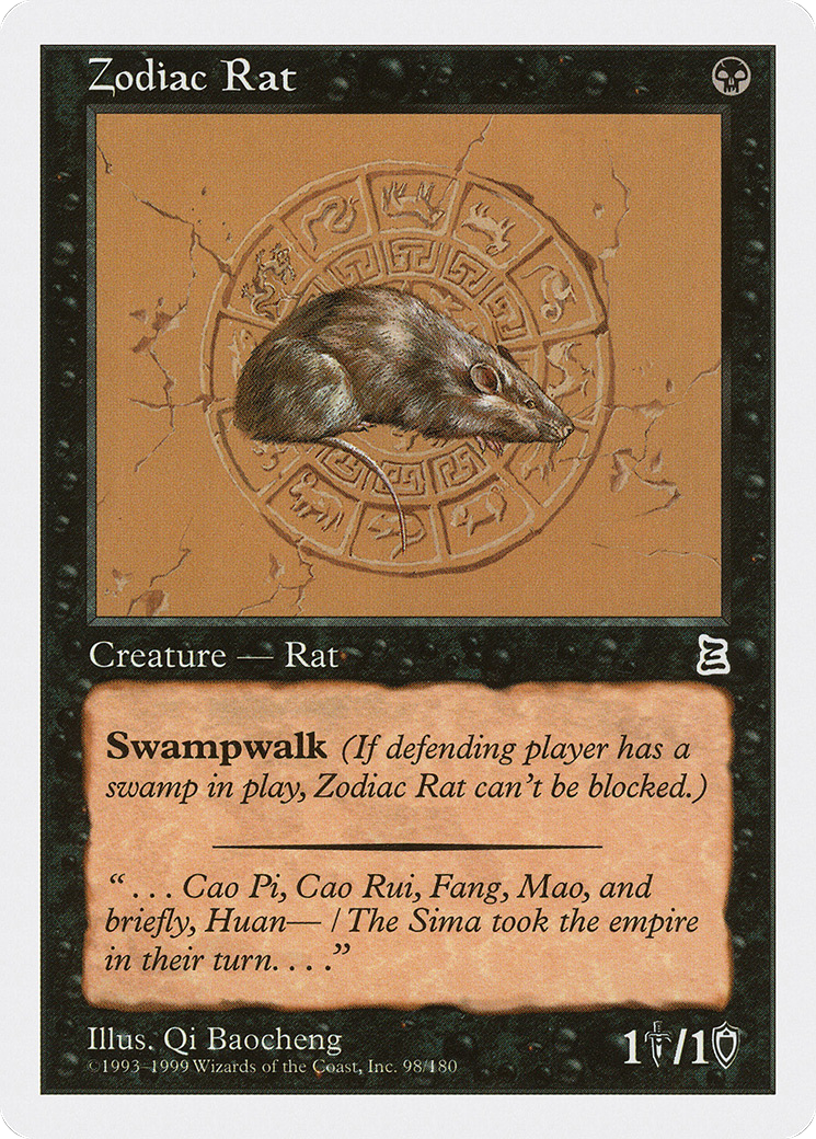 Zodiac Rat (PTK-098) - Portal Three Kingdoms - Premium MTG Single from Wizards of the Coast - Just $28.26! Shop now at Game Crave Tournament Store
