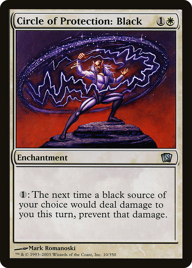 Circle of Protection: Black (8ED-10★) - 8th Edition Foil