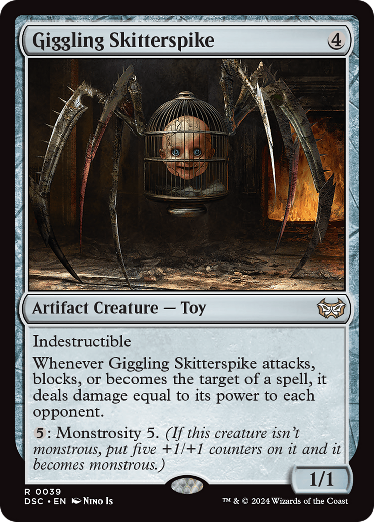 Giggling Skitterspike (DSC-039) - Duskmourn: House of Horror Commander - Premium MTG Single from Wizards of the Coast - Just $4.54! Shop now at Game Crave Tournament Store