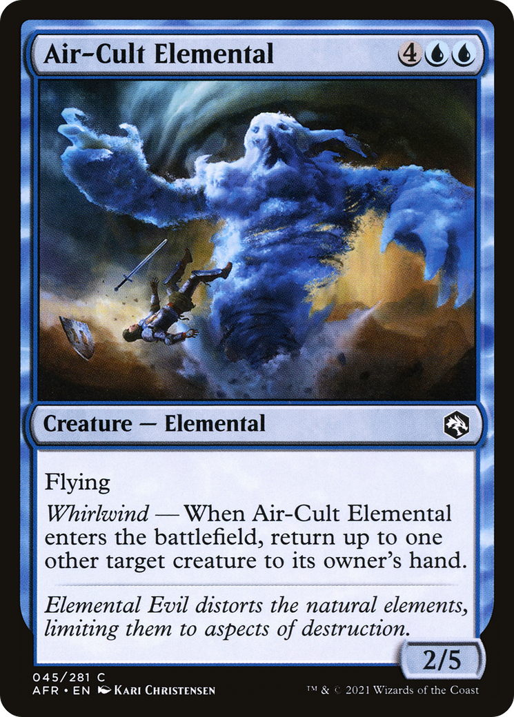 Air-Cult Elemental (AFR-045) - Adventures in the Forgotten Realms Foil - Premium MTG Single from Wizards of the Coast - Just $0.08! Shop now at Game Crave Tournament Store