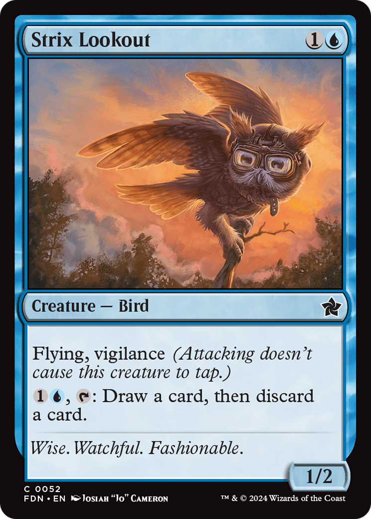 Game Crave Tournament Store - Strix Lookout (FDN-052) - Foundations Game Crave Tournament Store - Strix Lookout (FDN-052) - Foundations