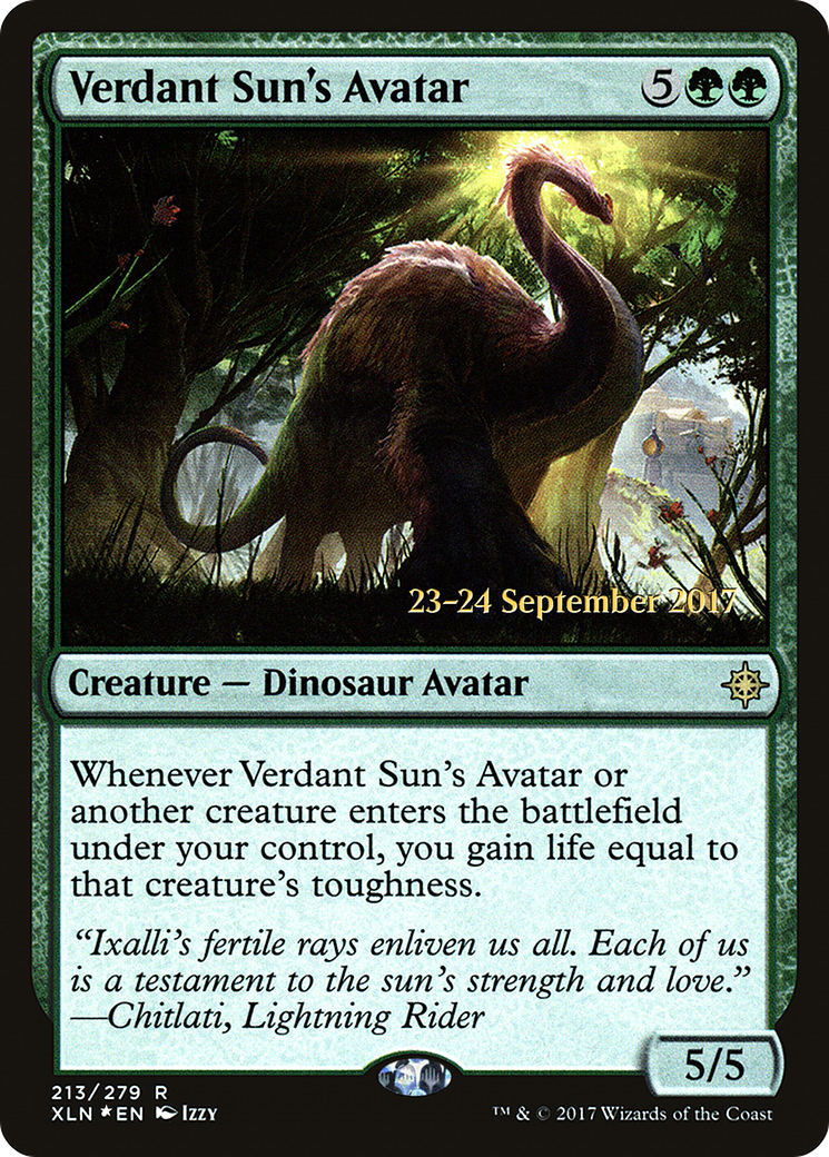 Verdant Sun's Avatar (PXLN-213S) - Ixalan Promos Foil - Premium MTG Single from Wizards of the Coast - Just $3.23! Shop now at Game Crave Tournament Store
