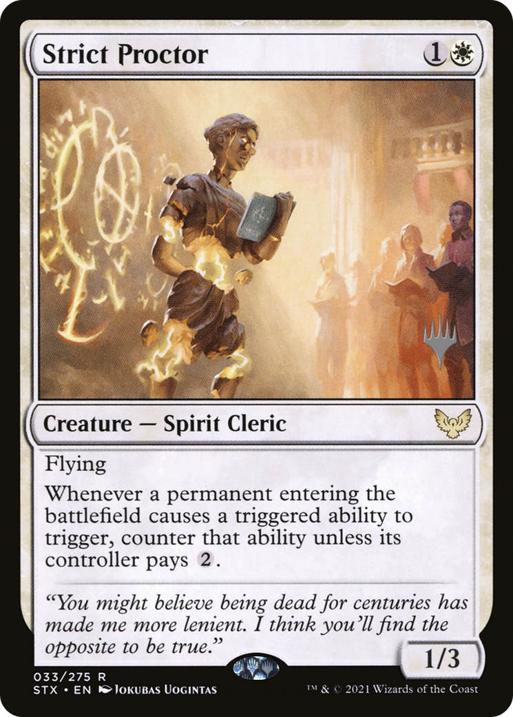 Strict Proctor (PSTX-33P) - Strixhaven: School of Mages Promos - Premium MTG Single from Wizards of the Coast - Just $0.16! Shop now at Game Crave Tournament Store