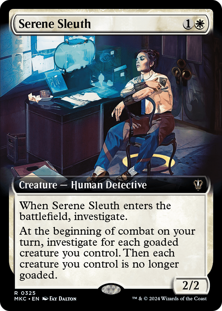 Serene Sleuth (MKC-325) - Murders at Karlov Manor Commander: (Extended Art) - Premium MTG Single from Wizards of the Coast - Just $0.25! Shop now at Game Crave Tournament Store