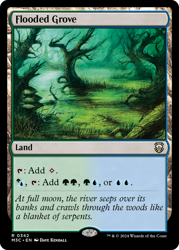 Flooded Grove (M3C-342) - Modern Horizons 3 Commander Foil - Premium MTG Single from Wizards of the Coast - Just $0.60! Shop now at Game Crave Tournament Store