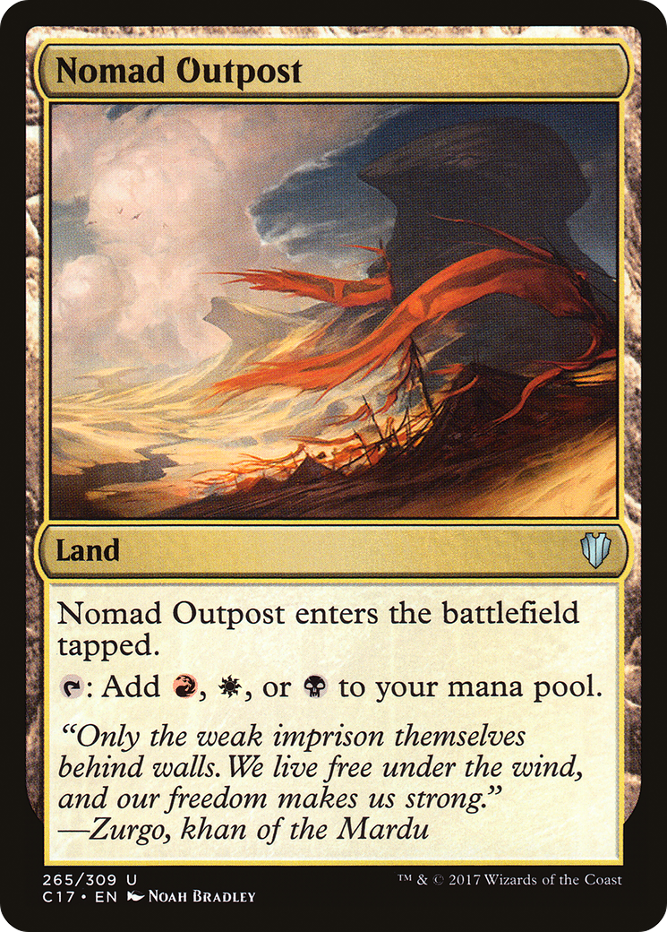 Nomad Outpost (C17-265) - Commander 2017 - Premium MTG Single from Wizards of the Coast - Just $0.11! Shop now at Game Crave Tournament Store