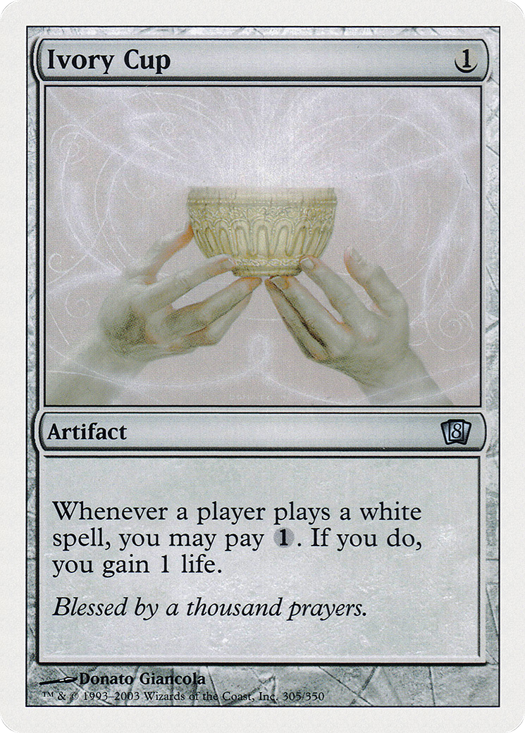 Ivory Cup (8ED-305) - Eighth Edition - Premium MTG Single from Wizards of the Coast - Just $0.08! Shop now at Game Crave Tournament Store