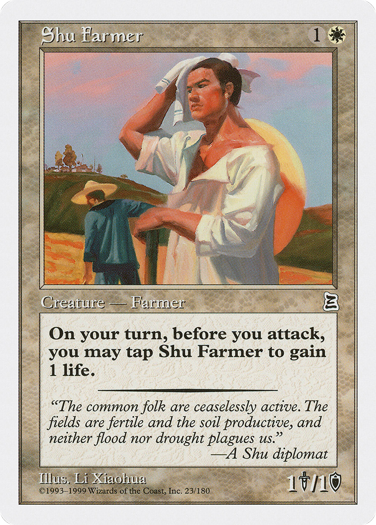 Shu Farmer (PTK-023) - Portal Three Kingdoms - Premium MTG Single from Wizards of the Coast - Just $0.44! Shop now at Game Crave Tournament Store