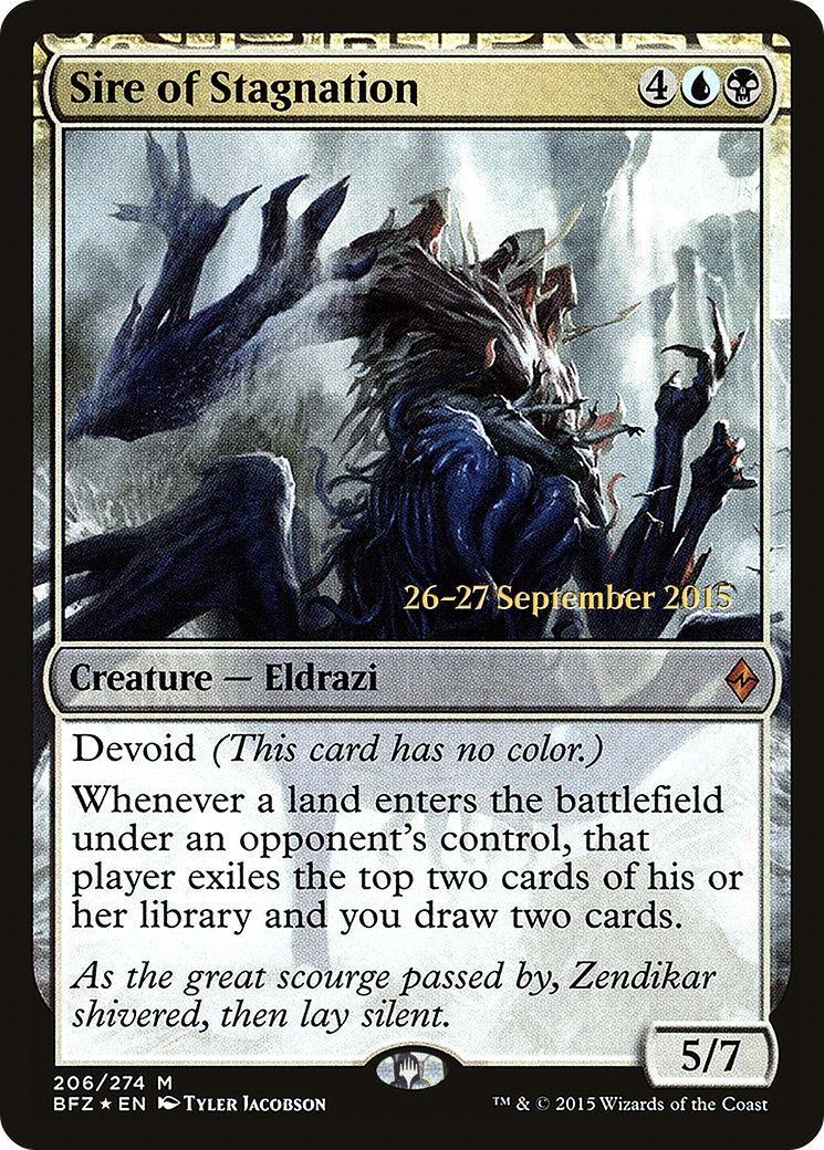 Sire of Stagnation (PBFZ-206S) - Battle for Zendikar Promos: (devoid) Foil - Premium MTG Single from Wizards of the Coast - Just $3.63! Shop now at Game Crave Tournament Store